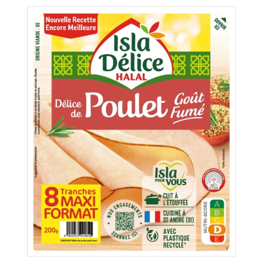 Delice de Poulet Goût Fumé Halal ISLA DELICE