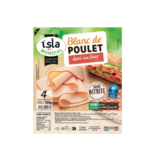 Blanc de Poulet Doré au Four Halal ISLA MONDIAL