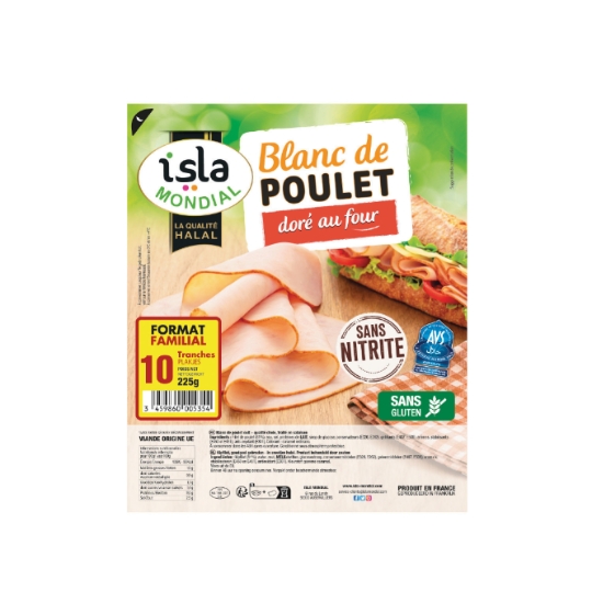 Blanc de Poulet Doré au Four Halal ISLA MONDIAL