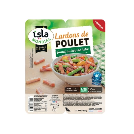 Lardons de Poulet Fumés au Bois de Hêtre ISLA MONDIAL