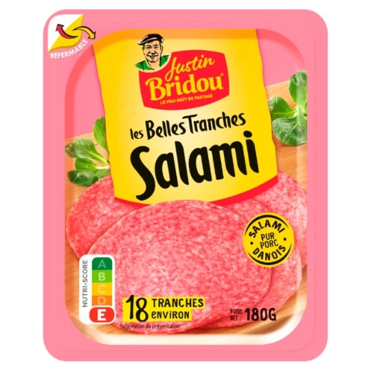 Salami Les belles Tranches JUSTIN BRIDOU