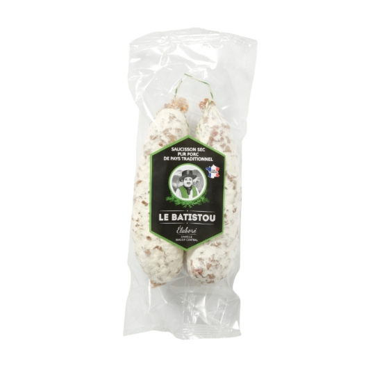 Saucisson sec pur porc de pays traditionnel LE BATISTOU
