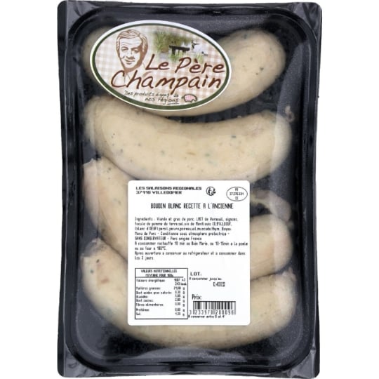 Boudin blanc recette à l'ancienne LE PERE CHAMPAIN