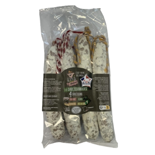 Assortiment de Saucissons Pur Porc, Olive, Beaufort et ail des Ours LE SECHOIR DES ALPES