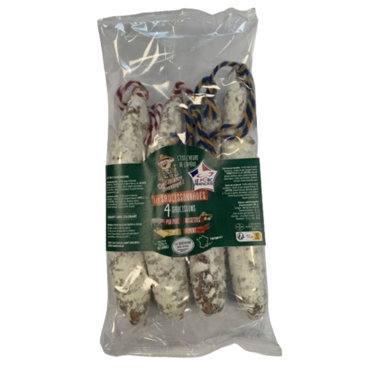 Assortiment de Saucissons Pur Porc, Noissettes, Comté et Piment LE SECHOIR DES ALPES