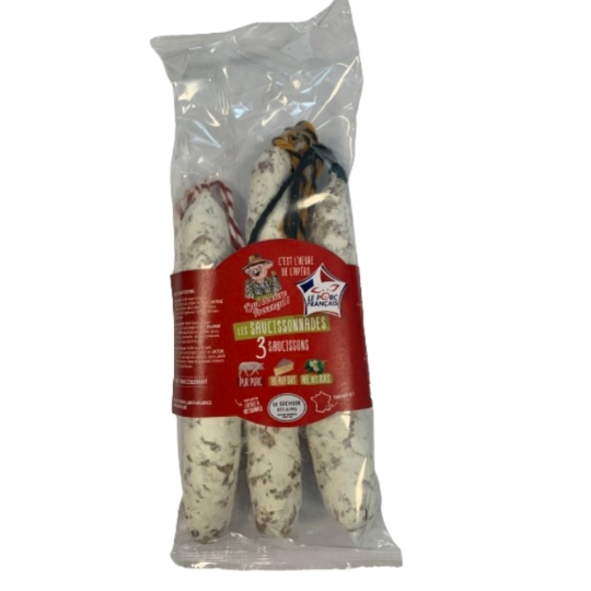 Assortiment de Saucissons Pur Porc, Beaufort et Ail des Ours LE SECHOIR DES ALPES