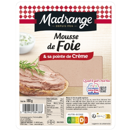 Mousse de Foie de Porc et Pointe de Crème MADRANGE