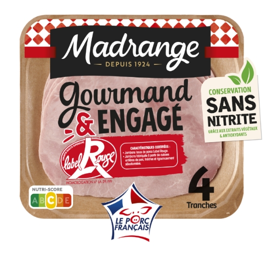 Jambon Découenné Dégraissé Label Rouge MADRANGE