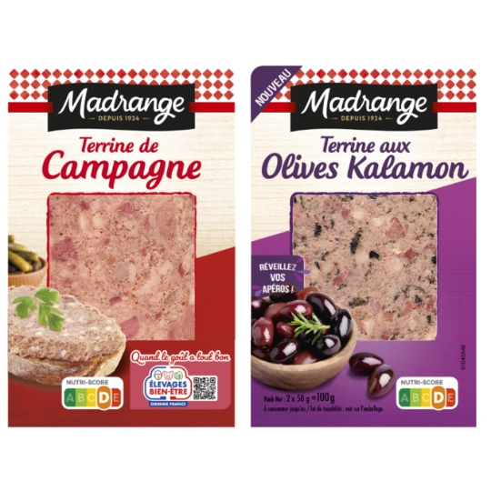 Terrines de Campagne et aux Olives Kalamon MADRANGE