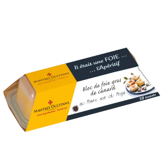 Foie Gras de Canard au Poivre du Penja mi-Cuit MAISTRES OCCITANS