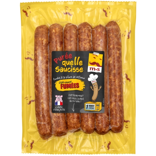 Saucisse Légèrement Fumée à la Sciure de Résineux Viande Française MORTEAU SAUCISSE
