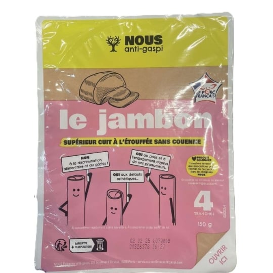 Jambon Cuit Supérieur Sans Couenne NOUS ANTI GASPI