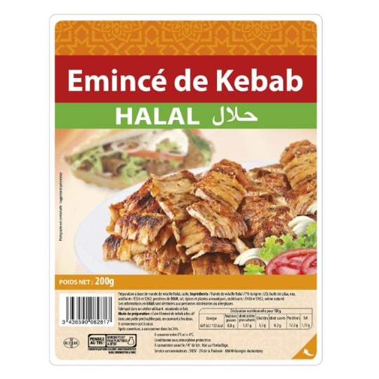 Emincé de kebab Halal ORIENTAL VIANDES