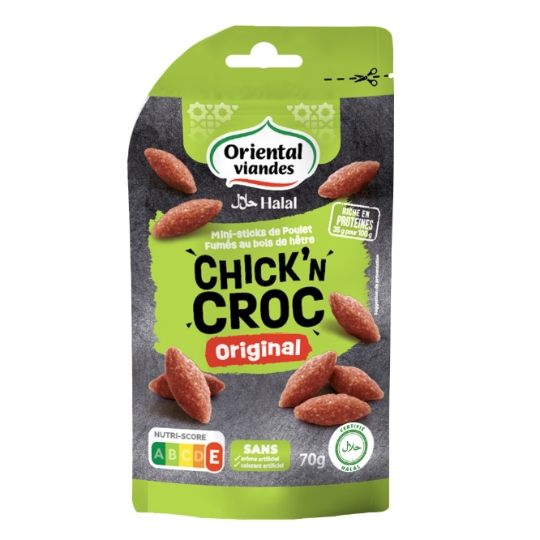 Mini stick de poulet fumé au bois de hêtre Halal ORIENTAL VIANDES