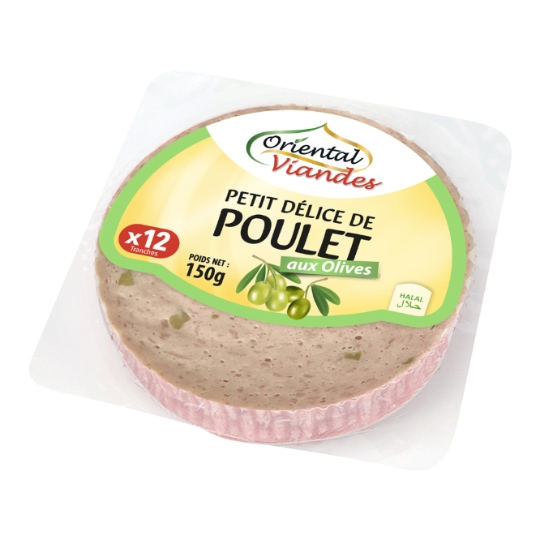 Mortadelle le petit délice de poulet aux olives halal ORIENTAL VIANDES