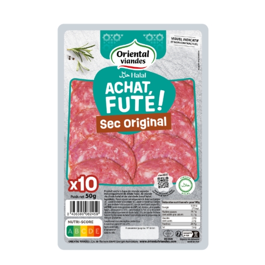 Saucisson Sec Original Halal en Tranches ORIENTAL VIANDES
