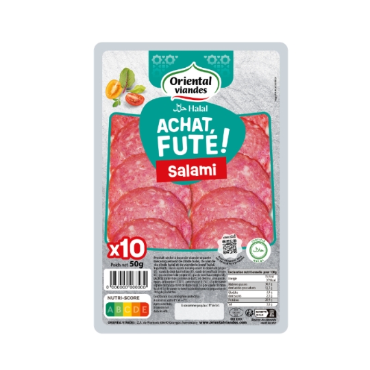 Salami de Dinde Halal en Tranches ORIENTAL VIANDES