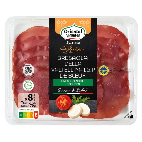 Bresaola Della Valtellina IGP de Bœuf Halal ORIENTAL VIANDES