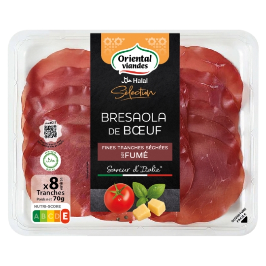 Bresaola de Bœuf Fumé Halal ORIENTAL VIANDES