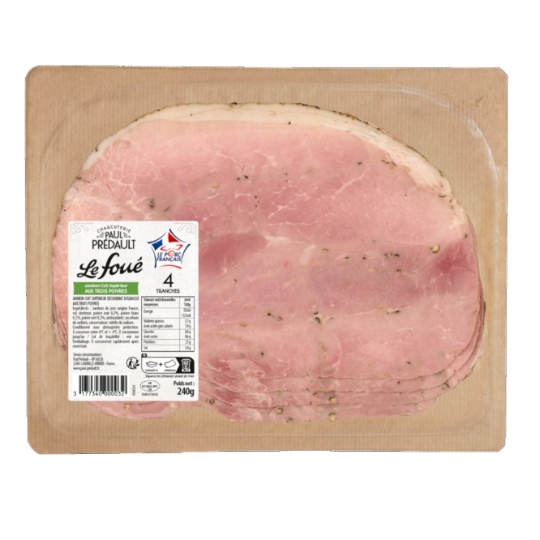 Jambon Cuit Supérieur aux Trois Poivres Le Foué PAUL PREDAULT