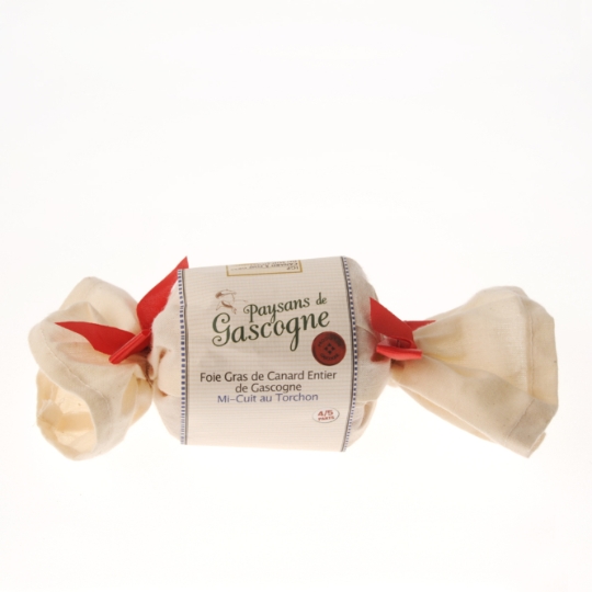 Foie Gras de Canard Entier De Gascogne Mi-Cuit au Torchon PAYSANS DE GASCOGNE