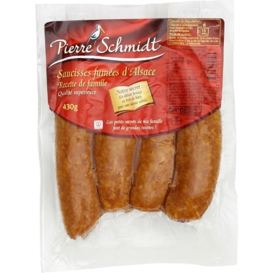 Saucisses fumées d'Alsace PIERRE SCHMIDT