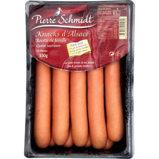 Saucisses Knacks d'Alsace PIERRE SCHMIDT
