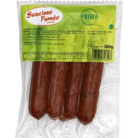 Saucisses fumées précuites PRIMO