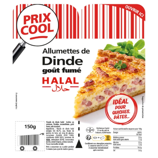 Allumettes de Dinde Goût Fumé Halal PRIX COOL