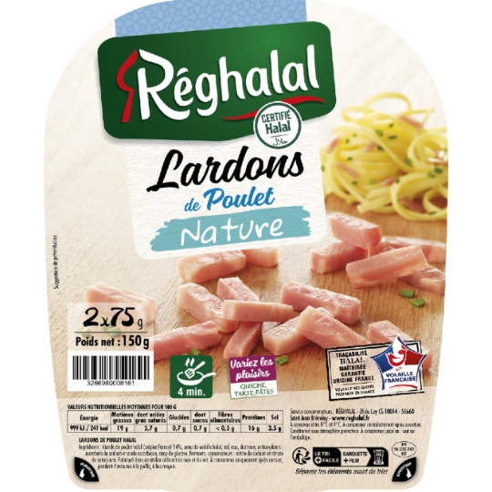 Lardons de Poulet Nature Halal REGHALAL