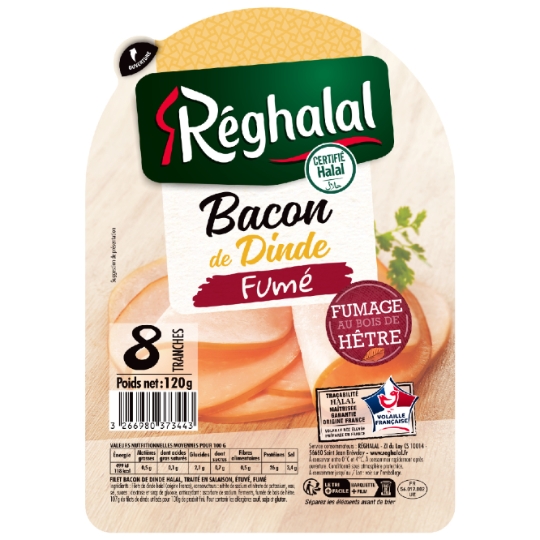 Bacon fumé de dinde Halal REGHALAL