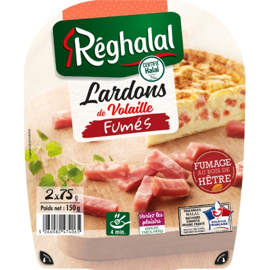 Lardons de Volaille Fumés Halal REGHALAL