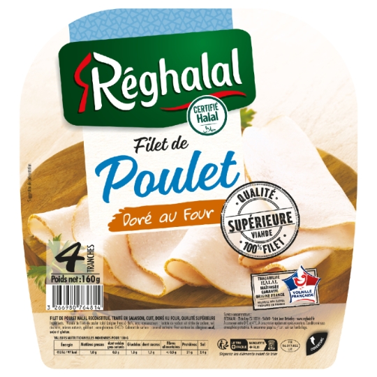 Blanc de poulet halal doré REGHALAL