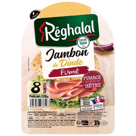 Jambon de Dinde Fumé Halal REGHALAL