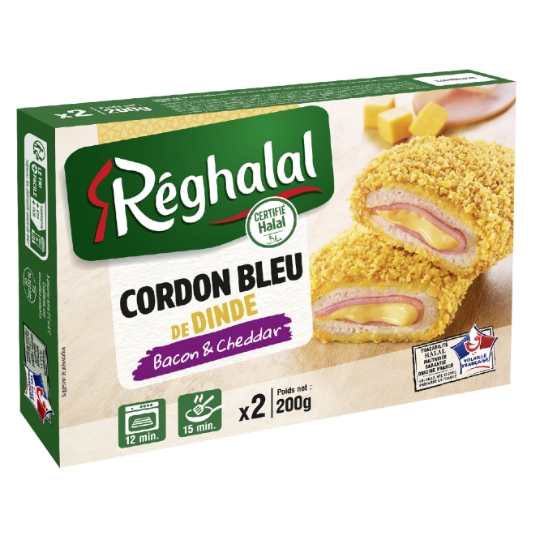 Cordon Bleu de Dinde Bacon et Cheddar Halal REGHALAL