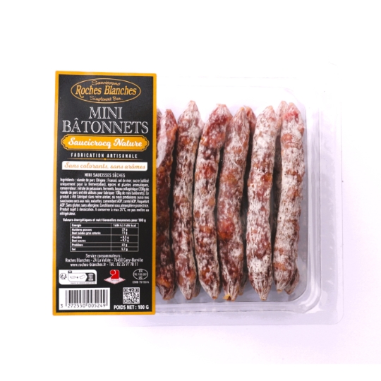 Mini Saucissons Mini Bâtonnet ROCHES BLANCHES