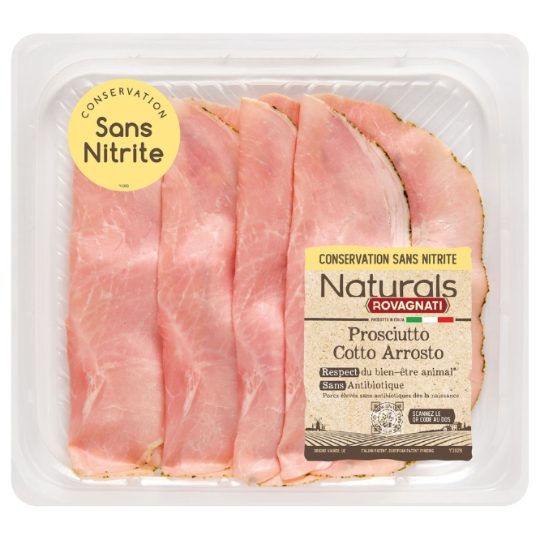 Jambon Cuit Rôti aux Herbes sans Nitrite sans Antibiotique ROVAGNATI