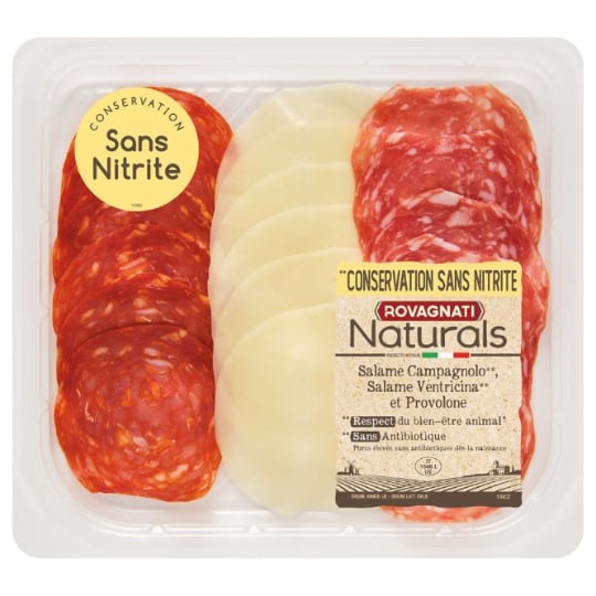 Assortiment saucissons Salame Milano, Salame Ventricina Provolone ROVAGNATI