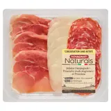 Assortiment charcuteries Jambon cru Italien, Salame Milano, Provolone ROVAGNATI