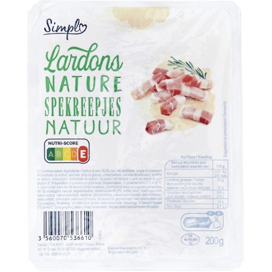 Lardons nature SIMPL