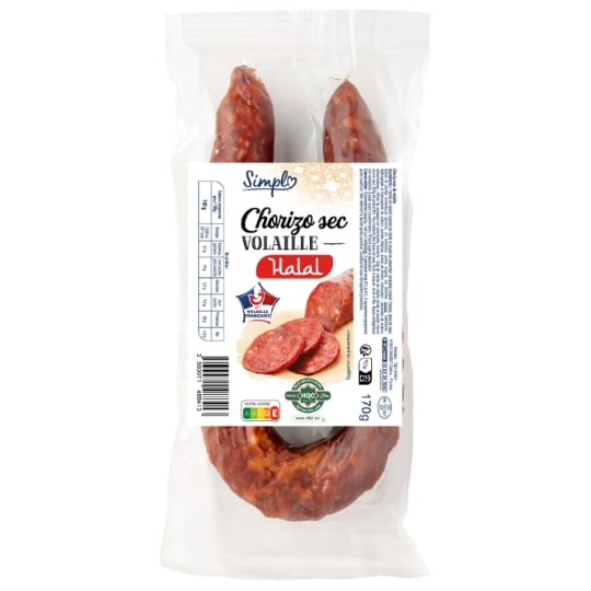 Chorizo sec volaille halal SIMPL