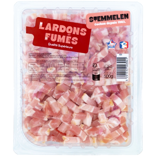 Lardons Fumés Qualité Supérieure Porc Français STEMMELEN