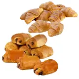 Assortiment Viennoiseries : 8 Croissants et 8 Pains au Chocolat