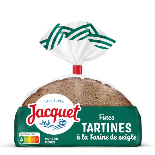 Pain de table Fines Tartines Farine seigle Sans sucres ajoutés JACQUET
