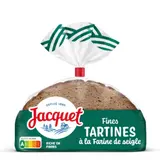 Pain de table Fines Tartines Farine seigle Sans sucres ajoutés JACQUET