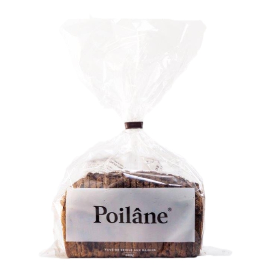 Pavé de Seigle aux Raisins Tranché POILANE