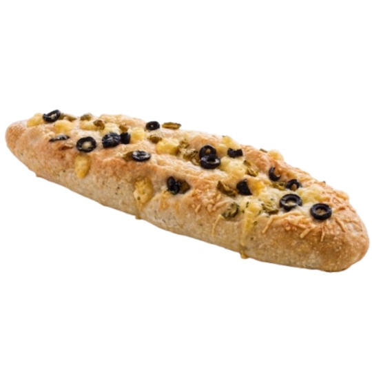 Baguettine aux Olives Noires et Vertes