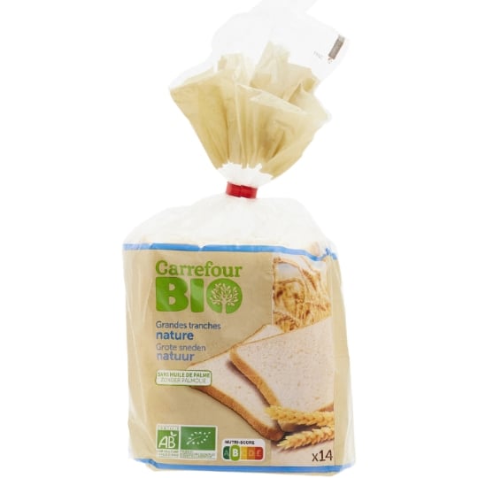 Pain de mie Nature  Grandes Tranches Bio CARREFOUR BIO