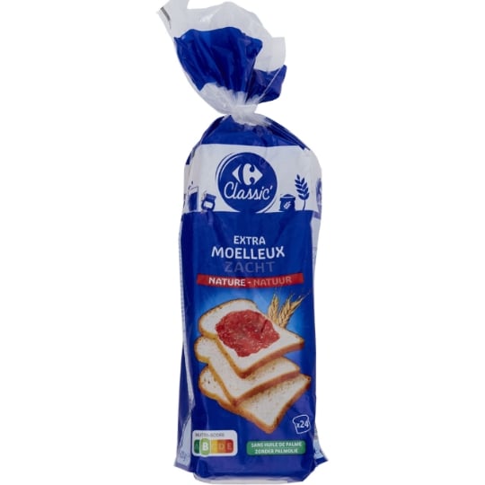 Pain de mie Extra Moelleux nature CARREFOUR CLASSIC'