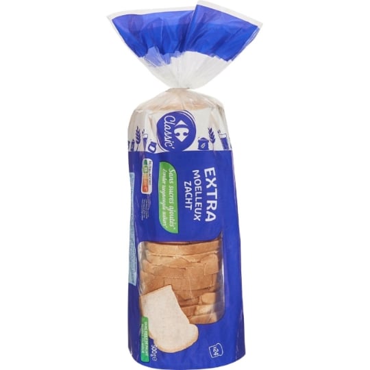 Pain de mie sans sucres ajoutés CARREFOUR CLASSIC'